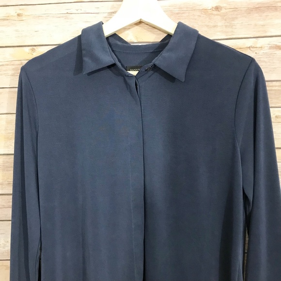 Banana Republic Navy Modal Button Down Shirt - Picture 3 of 7